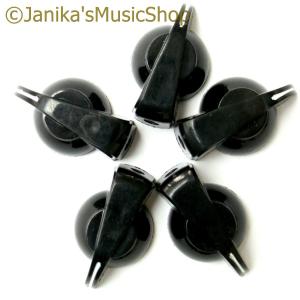 5 BLACK CHICKEN HEAD POTENTIOMETER OR ROTARY SWITCH KNOBS